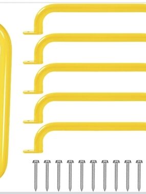 Set of Yellow Safety Grab Bars - 6 Pack